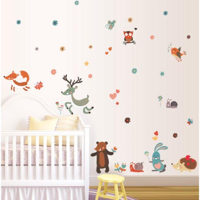 Наклейка пластик интерьерная цветная "Милые лесные зверушки" 50х70 см
Наклейка пластик интерьерная цветная "Милые лесные зверушки" 50х70 см