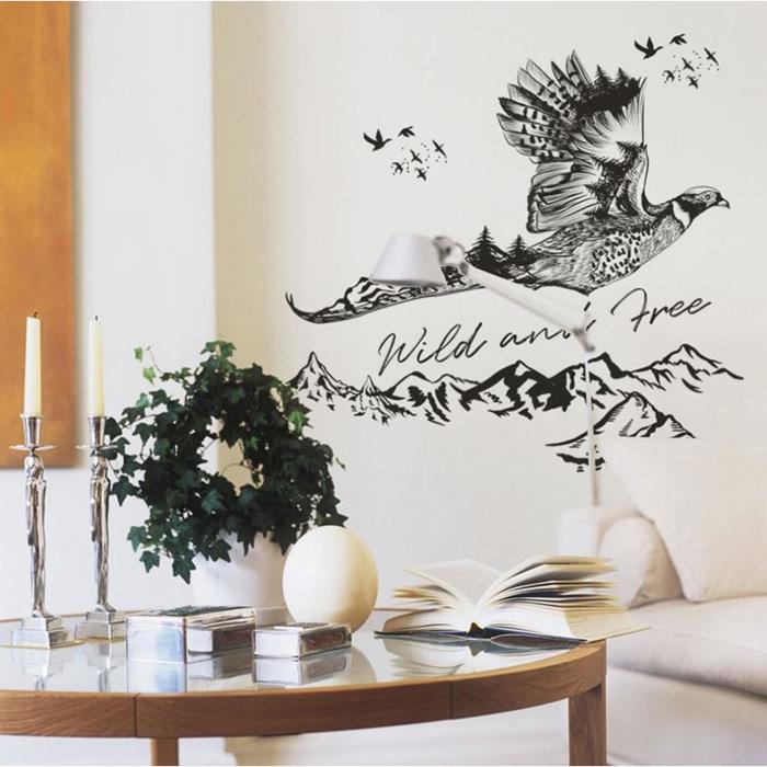 Наклейка пластик интерьерная чёрная "Дикая птица" 30х90 см
Наклейка пластик интерьерная чёрная "Дикая птица" 30х90 см