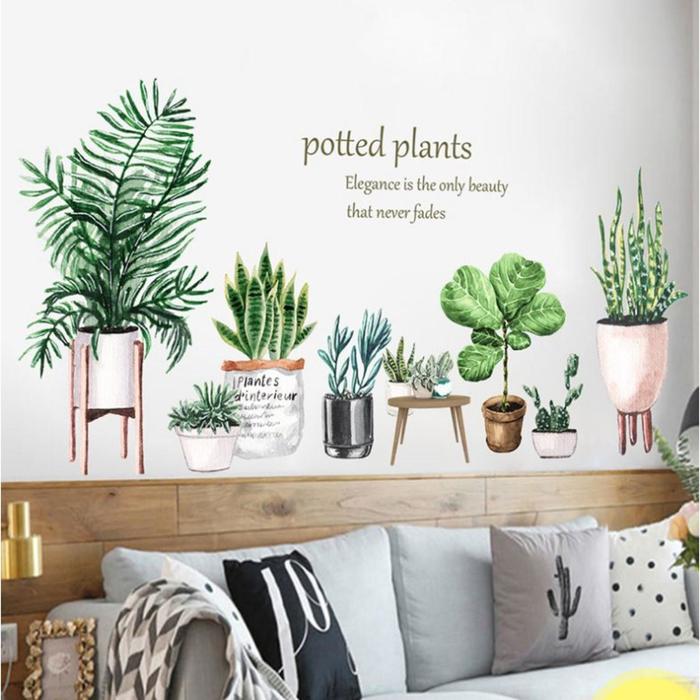 Наклейка пластик интерьерная цветная "Домашние растения" 30х90 см набор 2 листа 
Наклейка пластик интерьерная цветная "Домашние растения" 30х90 см набор 2 листа