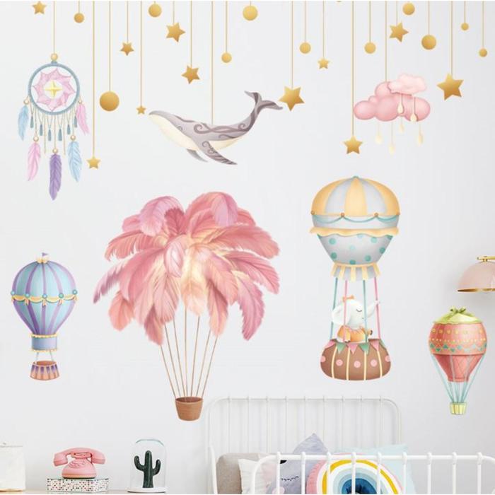 Наклейка пластик интерьерная цветная "Воздушные шары среди звёзд" 30х90 см набор 2 листа
Наклейка пластик интерьерная цветная "Воздушные шары среди звёзд" 30х90 см набор 2 листа