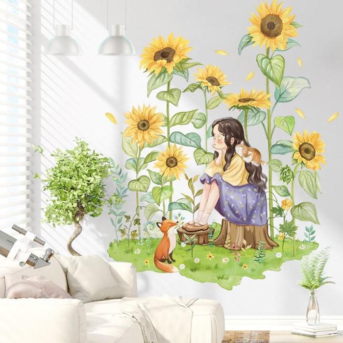 Наклейка пластик интерьерная цветная "Девочка в подсолнухах" 30х90 см набор 2 листа
Наклейка пластик интерьерная цветная "Девочка в подсолнухах" 30х90 см набор 2 листа