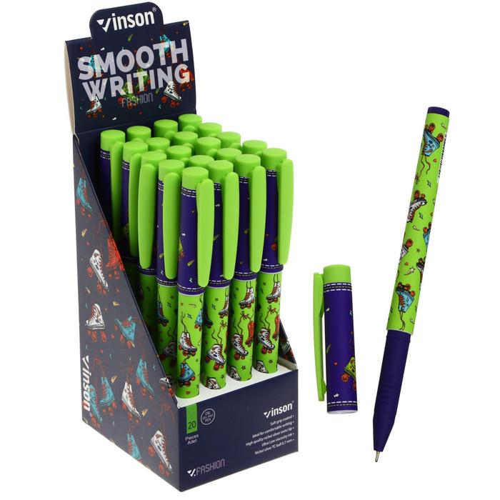 Ручка шариковая 0,7мм синяя масляная,Vinson корпус софттач с рисунком (штрихкод на штуке) 
Ручка шариковая 0,7мм синяя масляная,Vinson корпус софттач с рисунком (штрихкод на штуке)