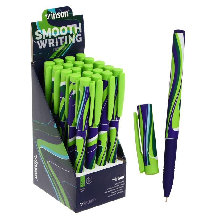 Ручка шариковая Vinson 0.7 мм, стержень масляный синий, корпус софттач с рисунком (штрихкод на штуке) 
Ручка шариковая Vinson 0.7 мм, стержень масляный синий, корпус софттач с рисунком (штрихкод на штуке)