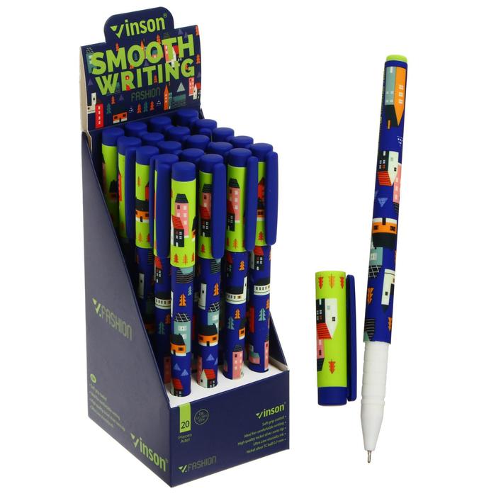 Ручка шариковая Vinson 0.7 мм, стержень масляный синий, корпус софттач с рисунком (штрихкод на штуке)
Ручка шариковая Vinson 0.7 мм, стержень масляный синий, корпус софттач с рисунком (штрихкод на штуке)