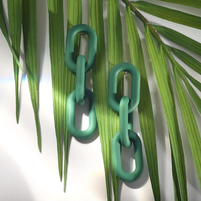 Серьги металл "Цепь" узкое звено, малые, цвет зелёный
Серьги металл "Цепь" узкое звено, малые, цвет зелёный