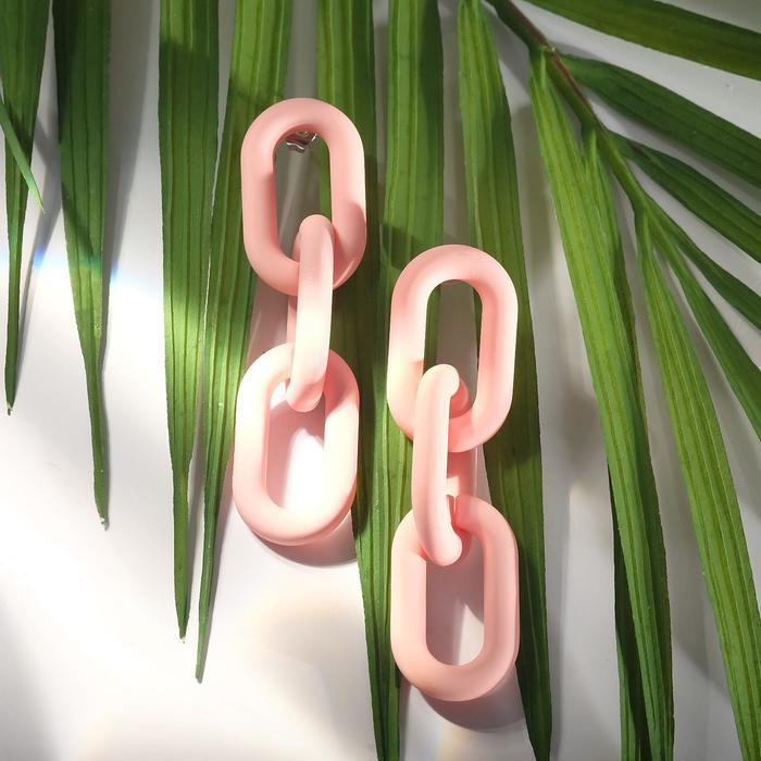 Серьги металл "Цепь" узкое звено 3шт, цвет светло-розовый
Серьги металл "Цепь" узкое звено 3шт, цвет светло-розовый