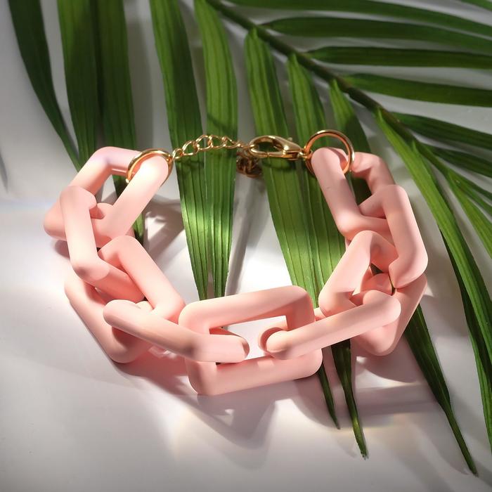 Браслет металл "Цепь" прямые углы, цвет светло-розовый, 18 см
Браслет металл "Цепь" прямые углы, цвет светло-розовый, 18 см