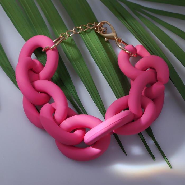 Браслет металл "Цепь" объёмная крупная, цвет ярко-розовый
Браслет металл "Цепь" объёмная крупная, цвет ярко-розовый