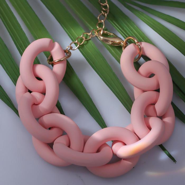 Браслет металл "Цепь" объёмная крупная, цвет светло-розовый, 19 см
Браслет металл "Цепь" объёмная крупная, цвет светло-розовый, 19 см