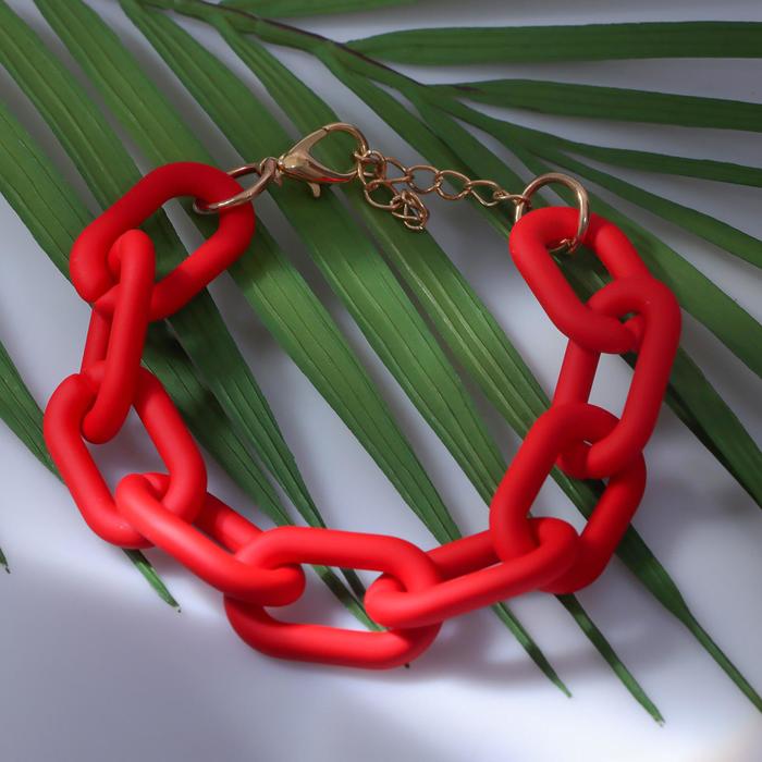Браслет металл "Цепь" прямоугольные звенья, цвет красный, 18 см
Браслет металл "Цепь" прямоугольные звенья, цвет красный, 18 см