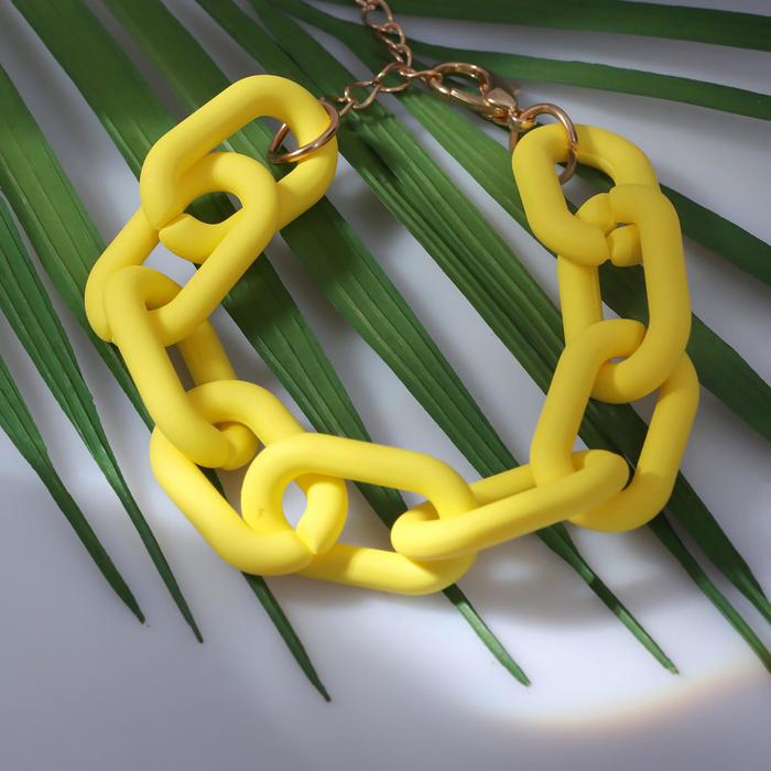 Браслет металл "Цепь" прямоугольные звенья, цвет жёлтый, 18 см
Браслет металл "Цепь" прямоугольные звенья, цвет жёлтый, 18 см