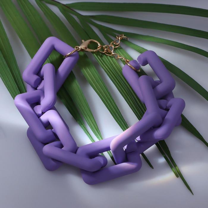 Браслет металл "Цепь" прямые углы, цвет фиолетовый, 18 см
Браслет металл "Цепь" прямые углы, цвет фиолетовый, 18 см