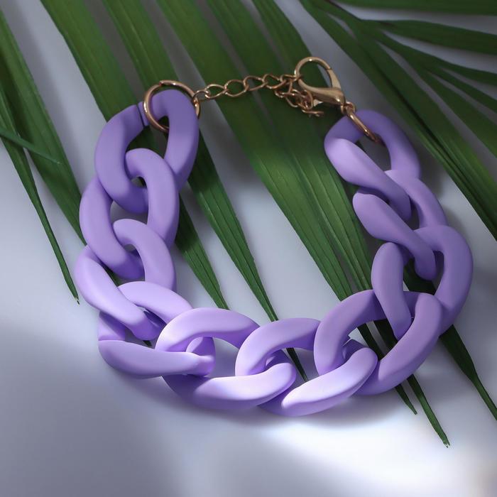 Браслет металл "Цепь" диагональ, цвет сиреневый, 18 см
Браслет металл "Цепь" диагональ, цвет сиреневый, 18 см