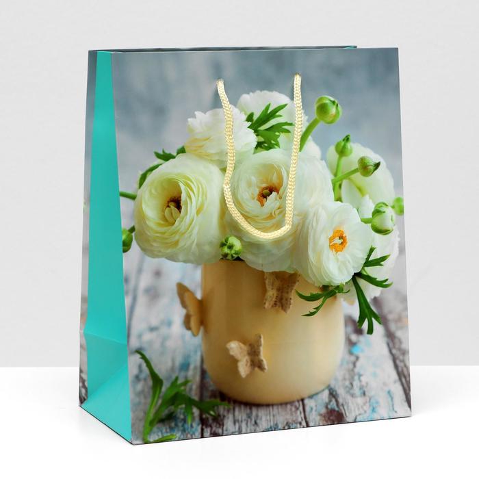 Пакет подарочный "Ранункулюсы в горшке", 18 х 22,3 х 10 см
Пакет подарочный "Ранункулюсы в горшке", 18 х 22,3 х 10 см