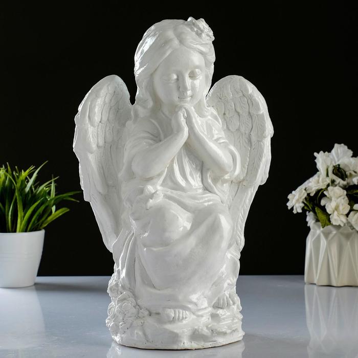 Фигура "Ангел с розой на голове" 23х36см
Фигура "Ангел с розой на голове" 23х36см