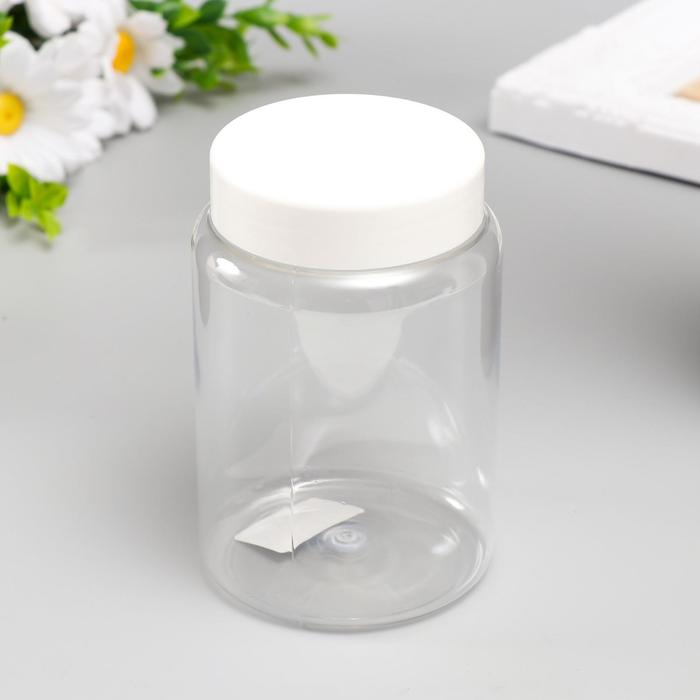 Баночка прозрачная с пластиковой крышкой, 400 мл
Баночка прозрачная с пластиковой крышкой, 400 мл