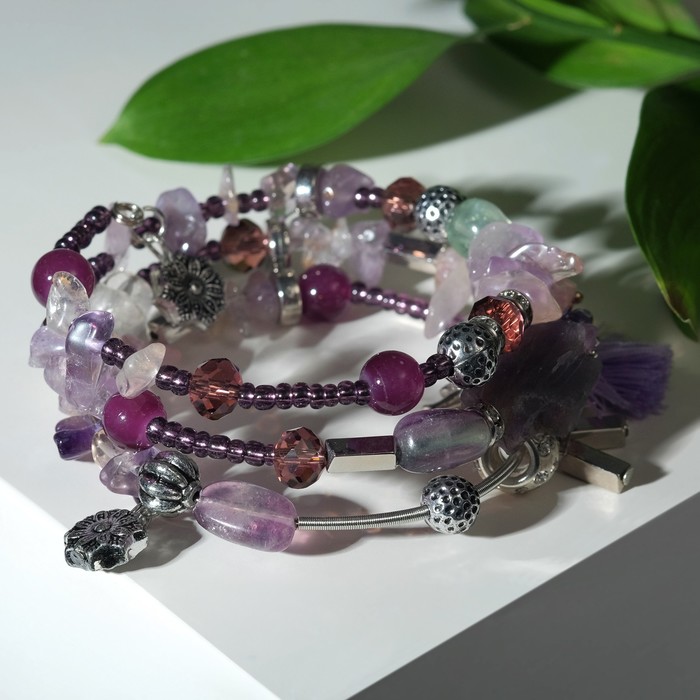 Браслет галтовка с крошкой "Аметист", пружинка
Браслет галтовка с крошкой "Аметист", пружинка