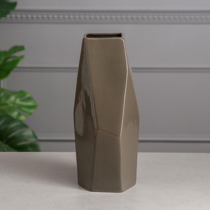 Ваза настольная "Скала", коричнево-серая, керамика, 29 см
Ваза настольная "Скала", коричнево-серая, керамика, 29 см