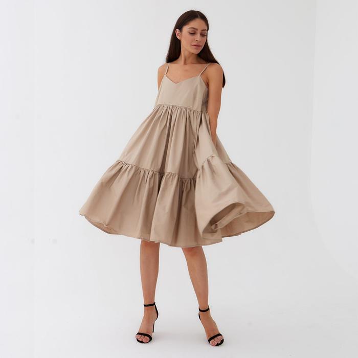 Платье летнее женское на бретелях MIST, размер 44, цвет бежевый
Платье летнее женское на бретелях MIST, размер 44, цвет бежевый