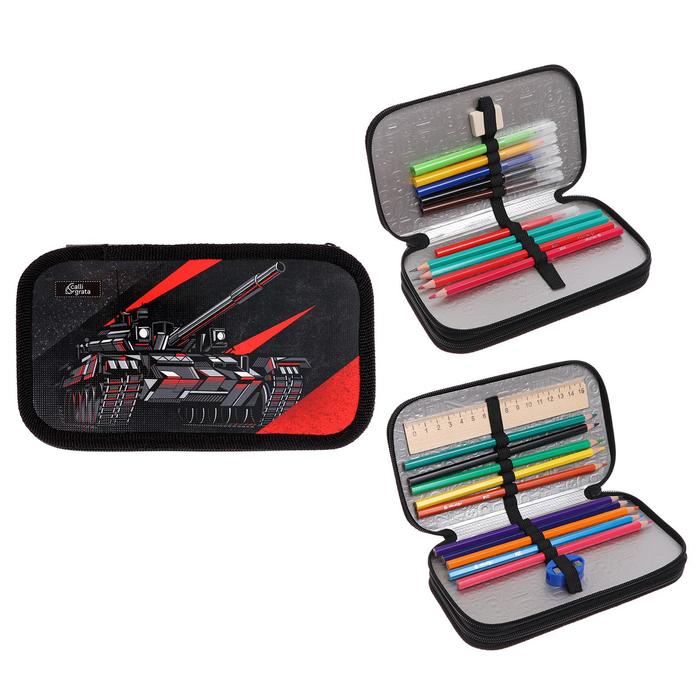 Пенал 2 секции, 105 x 190, с наполнением, 23 предмета, Calligrata, «Танк»
Пенал 2 секции, 105 x 190, с наполнением, 23 предмета, Calligrata, «Танк»