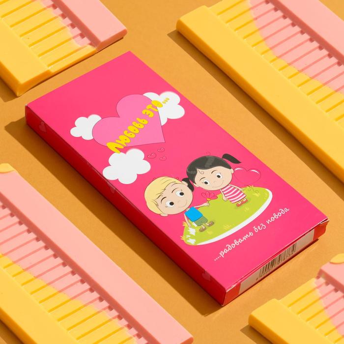 Подарочная коробка под плитку шоколада "Любовь это...", розовый, 17,1 х 8 х 1,4 см
Подарочная коробка под плитку шоколада "Любовь это...", розовый, 17,1 х 8 х 1,4 см