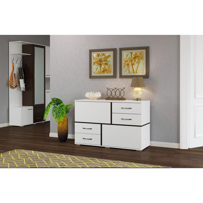 Комод Дортмунд, 1200х464х772, Белый 
Комод Дортмунд, 1200х464х772, Белый