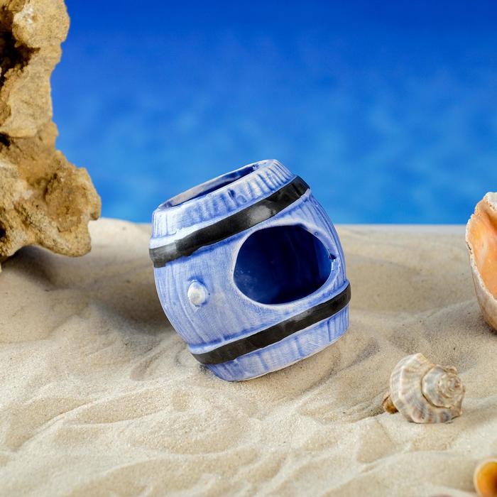 Декорация для аквариума "Бочка", синяя, 7х7х7 см 
Декорация для аквариума "Бочка", синяя, 7х7х7 см