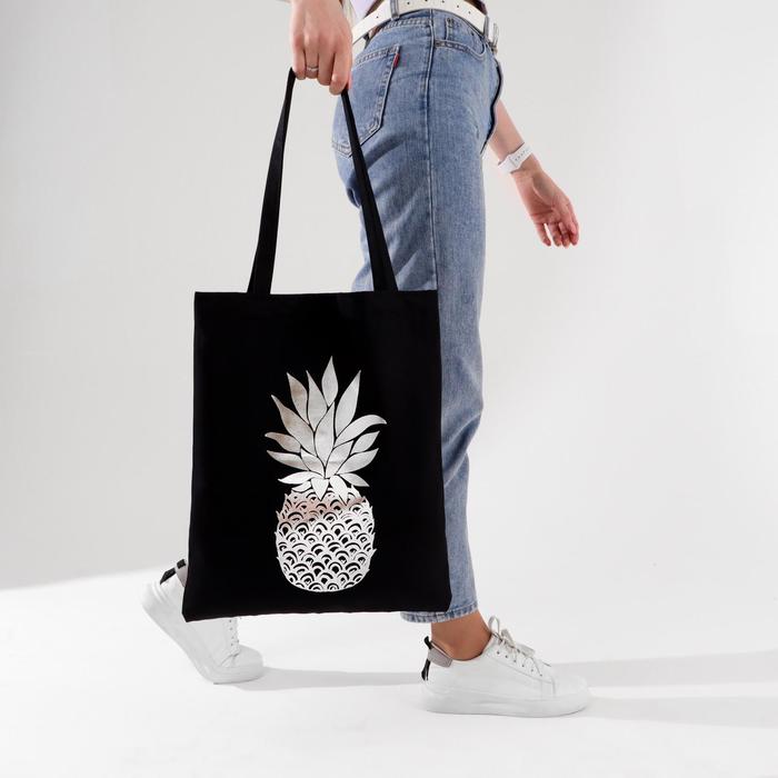 Сумка-шоппер "Ананас", чёрная, без молнии, фольгированная, 35 х 42 см
Сумка-шоппер "Ананас", чёрная, без молнии, фольгированная, 35 х 42 см