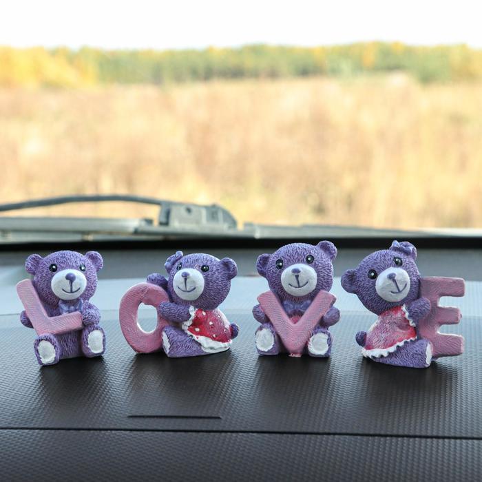 Мишка на панель авто, "Love", набор 4 шт
Мишка на панель авто, "Love", набор 4 шт