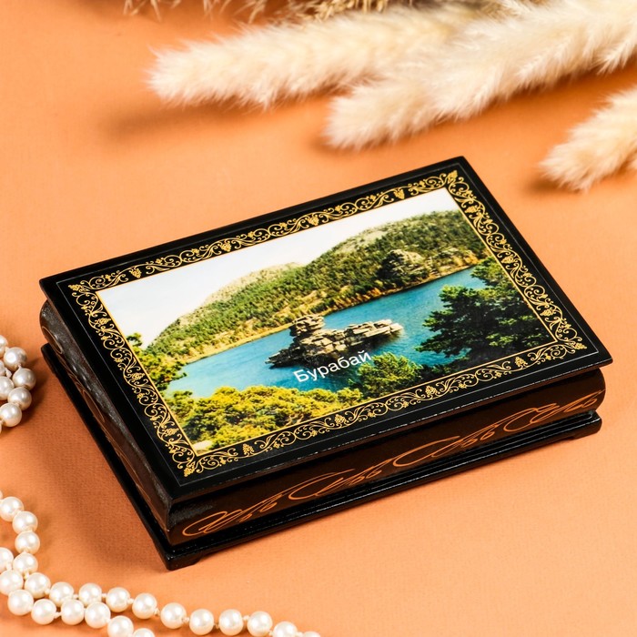 Шкатулка «Пейзажи Казахстана. Бурабай», 11х16 см, лаковая миниатюра 
Шкатулка «Пейзажи Казахстана. Бурабай», 11х16 см, лаковая миниатюра