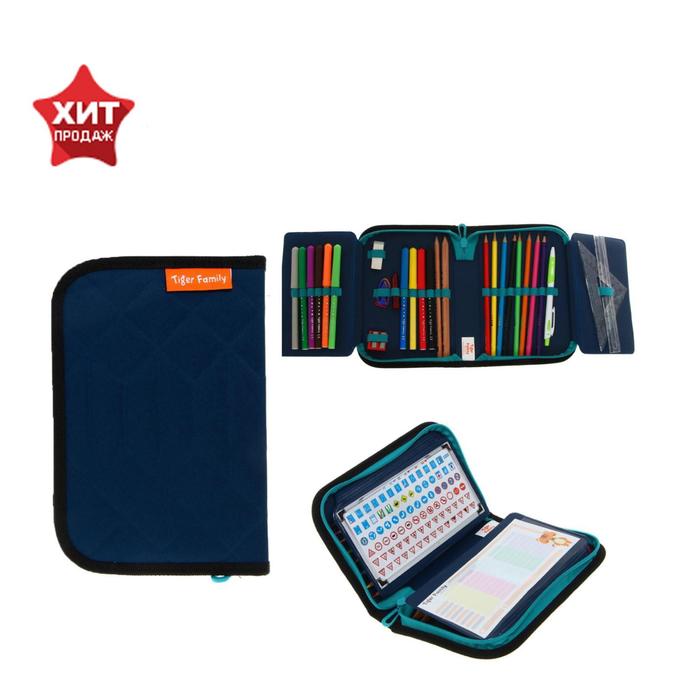 Пенал 1 секция 135 х 195, с наполнением, ткань, Tiger Family, 31 предмет, для мальчика, RAINBOW, синий
Пенал 1 секция 135 х 195, с наполнением, ткань, Tiger Family, 31 предмет, для мальчика, RAINBOW, синий