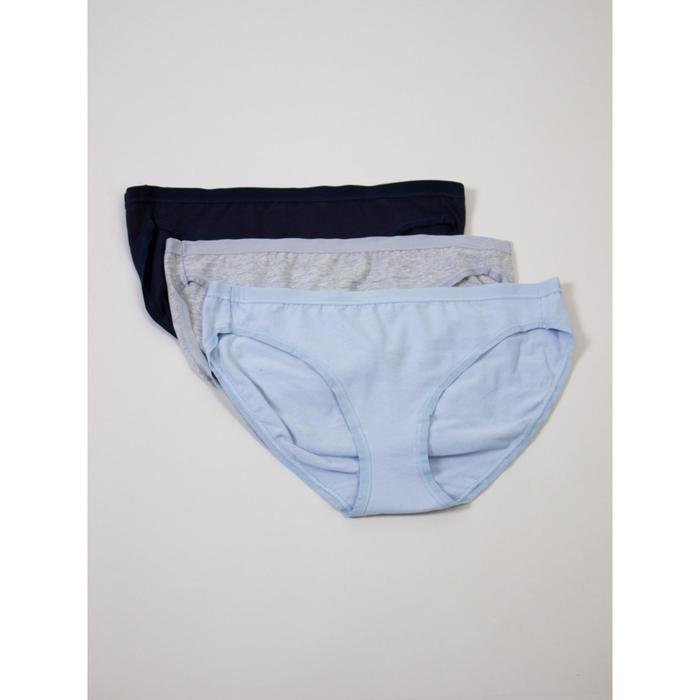 фото Трусы женские, 3 штуки, размер 48, цвет темно-синий-голубой-серый sasan