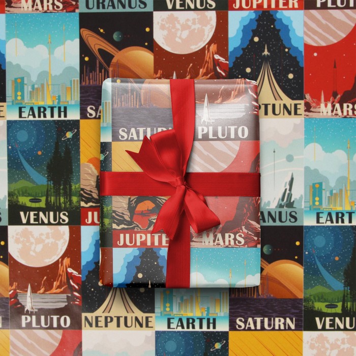 Бумага упаковочная глянцевая «Планеты», 50 × 70 см 
Бумага упаковочная глянцевая «Планеты», 50 × 70 см