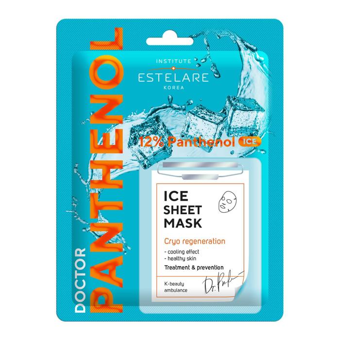 Тканевая маска для лица Estelare Doctor Panthenol «Крио-регенерация» охлаждающая, 20 г
Тканевая маска для лица Estelare Doctor Panthenol «Крио-регенерация» охлаждающая, 20 г