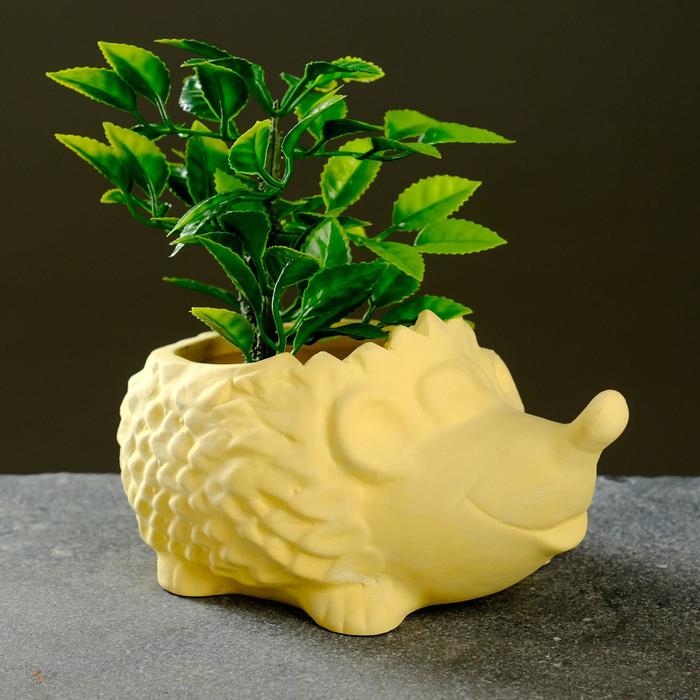 Фигурное кашпо "Ежик" жёлтый, 17x10x7см
Фигурное кашпо "Ежик" жёлтый, 17x10x7см