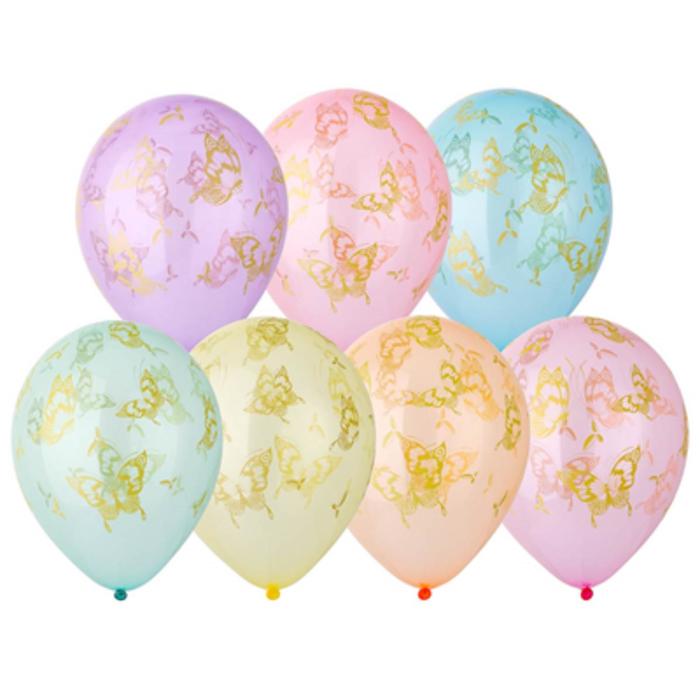 Шар латексный 12" «Бабочки золотые», кристалл, 5-сторонний, набор 25 шт., МИКС 
Шар латексный 12" «Бабочки золотые», кристалл, 5-сторонний, набор 25 шт., МИКС