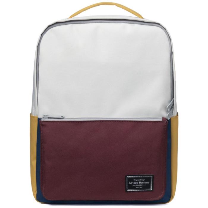 фото Рюкзак mah mr20a1858b03 бордовый/белый/желтый, 10" mr.ace-homme