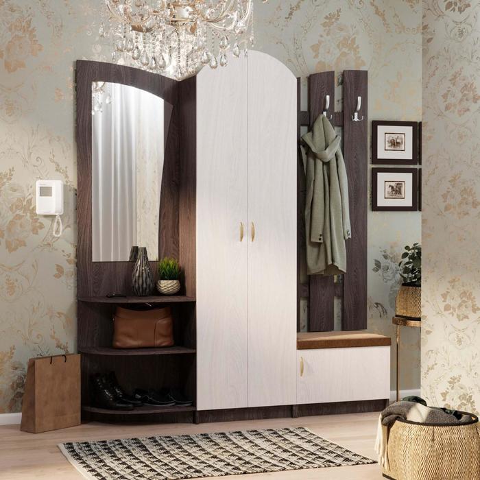 Прихожая «Саша 2», 1800 × 370 × 2100 мм, ЛДСП, зеркало, цвет венге / млечный дуб
Прихожая «Саша 2», 1800 × 370 × 2100 мм, ЛДСП, зеркало, цвет венге / млечный дуб