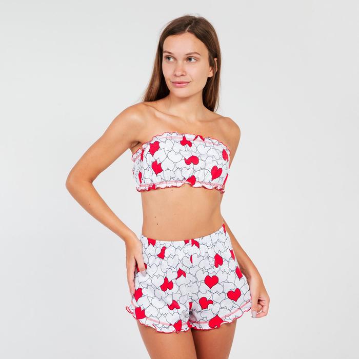 Костюм женский (топ, шорты), цвет красный, размер 40
Костюм женский (топ, шорты), цвет красный, размер 40