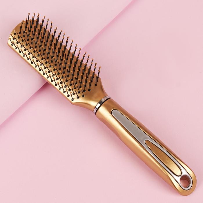 Расчёска массажная, 4 × 23 см, цвет золотистый
Расчёска массажная, 4 × 23 см, цвет золотистый
