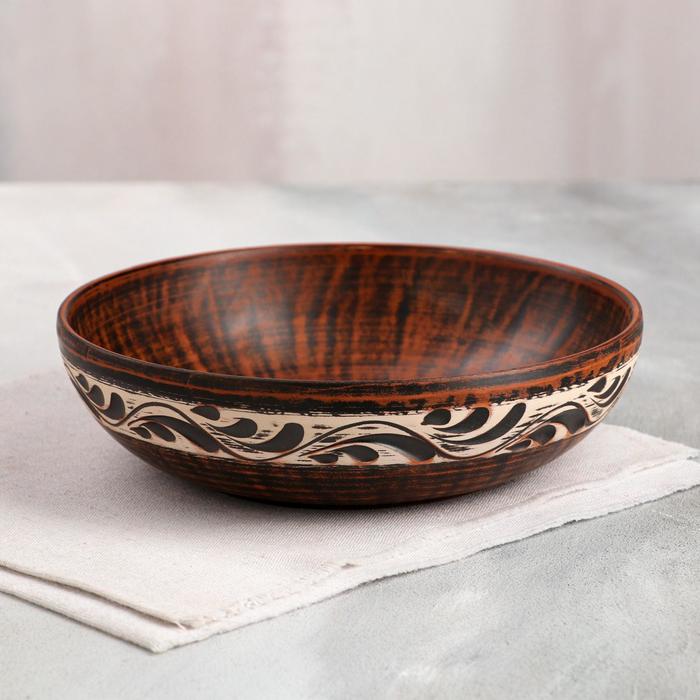 Миска для вареников, роспись ангобом, 1 л
Миска для вареников, роспись ангобом, 1 л