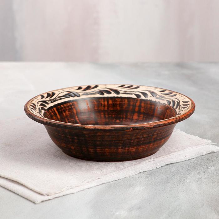 Тарелка глубокая "Суповая", ангоб, красная глина, 0.7 л
Тарелка глубокая "Суповая", ангоб, красная глина, 0.7 л