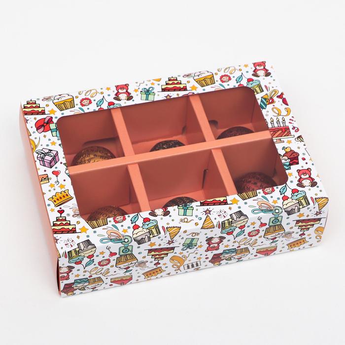 Коробка для конфет 6 шт, "Детский день рождения", 13,7 х 9,85 х 3,86 см 
Коробка для конфет 6 шт, "Детский день рождения", 13,7 х 9,85 х 3,86 см