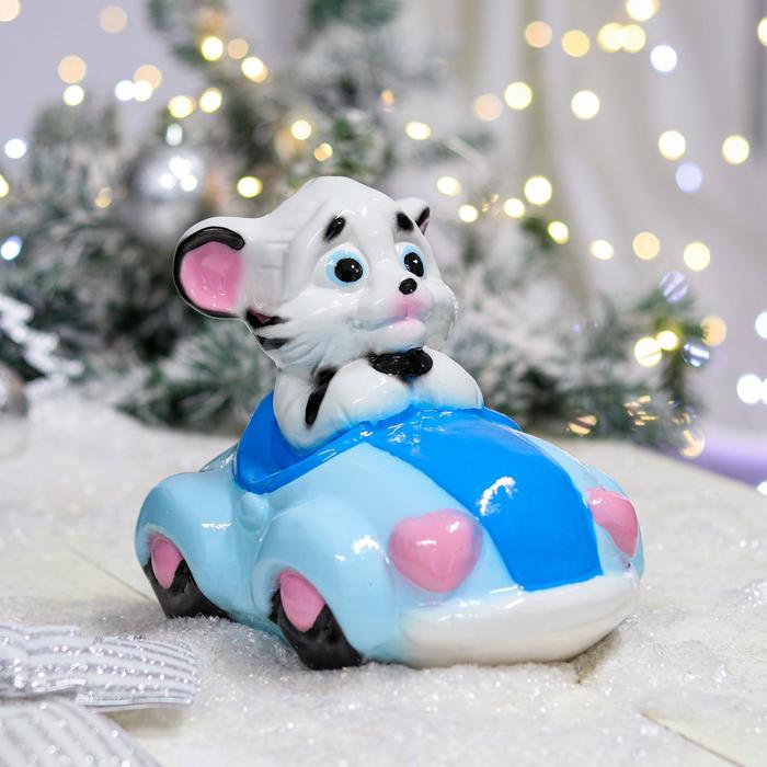 Копилка "Тигрёнок на машинке", символ года 2022, белая, глазурь, керамика, 18 см, микс
Копилка "Тигрёнок на машинке", символ года 2022, белая, глазурь, керамика, 18 см, микс