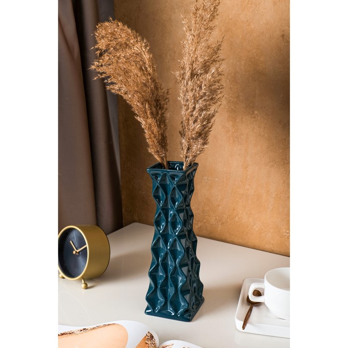 Ваза керамическая "Пирамида", настольная, изумруд, 27 см
Ваза керамическая "Пирамида", настольная, изумруд, 27 см