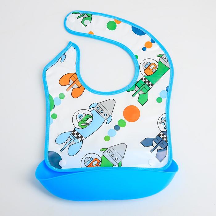 Нагрудник детский непромокаемый, с карманом «Ракета»
Нагрудник детский непромокаемый, с карманом «Ракета»
