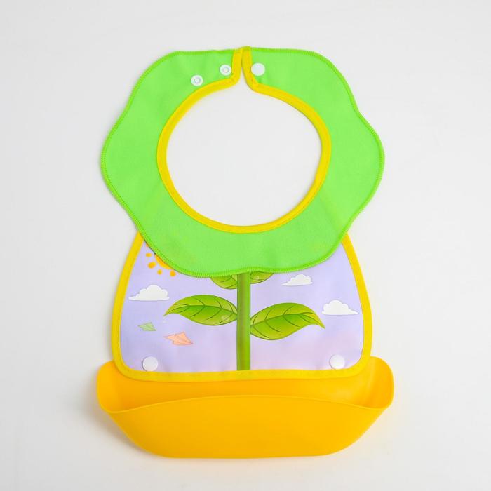 Нагрудник детский непромокаемый, с карманом «Цветочек», цвет жёлтый
Нагрудник детский непромокаемый, с карманом «Цветочек», цвет жёлтый