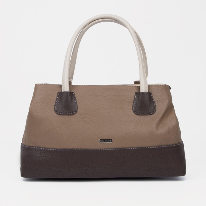 Сумка-тоут на молнии Саломея, наружный карман, длинный ремень, цвет кофейный
Сумка-тоут на молнии Саломея, наружный карман, длинный ремень, цвет кофейный