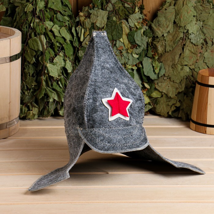 Шапка для бани "Буденовка" серая
Шапка для бани "Буденовка" серая