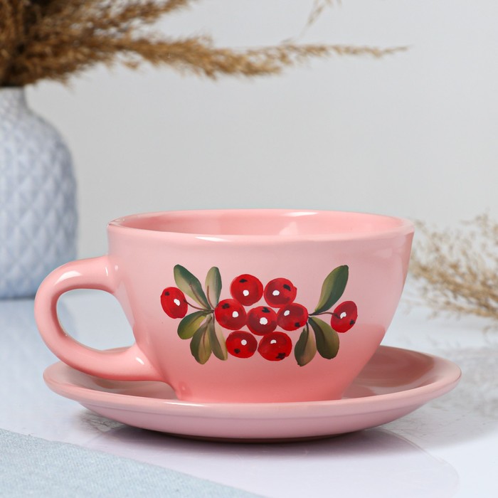 Чайная пара "Подарочная" брусника, 0,35л / 16см
Чайная пара "Подарочная" брусника, 0,35л / 16см